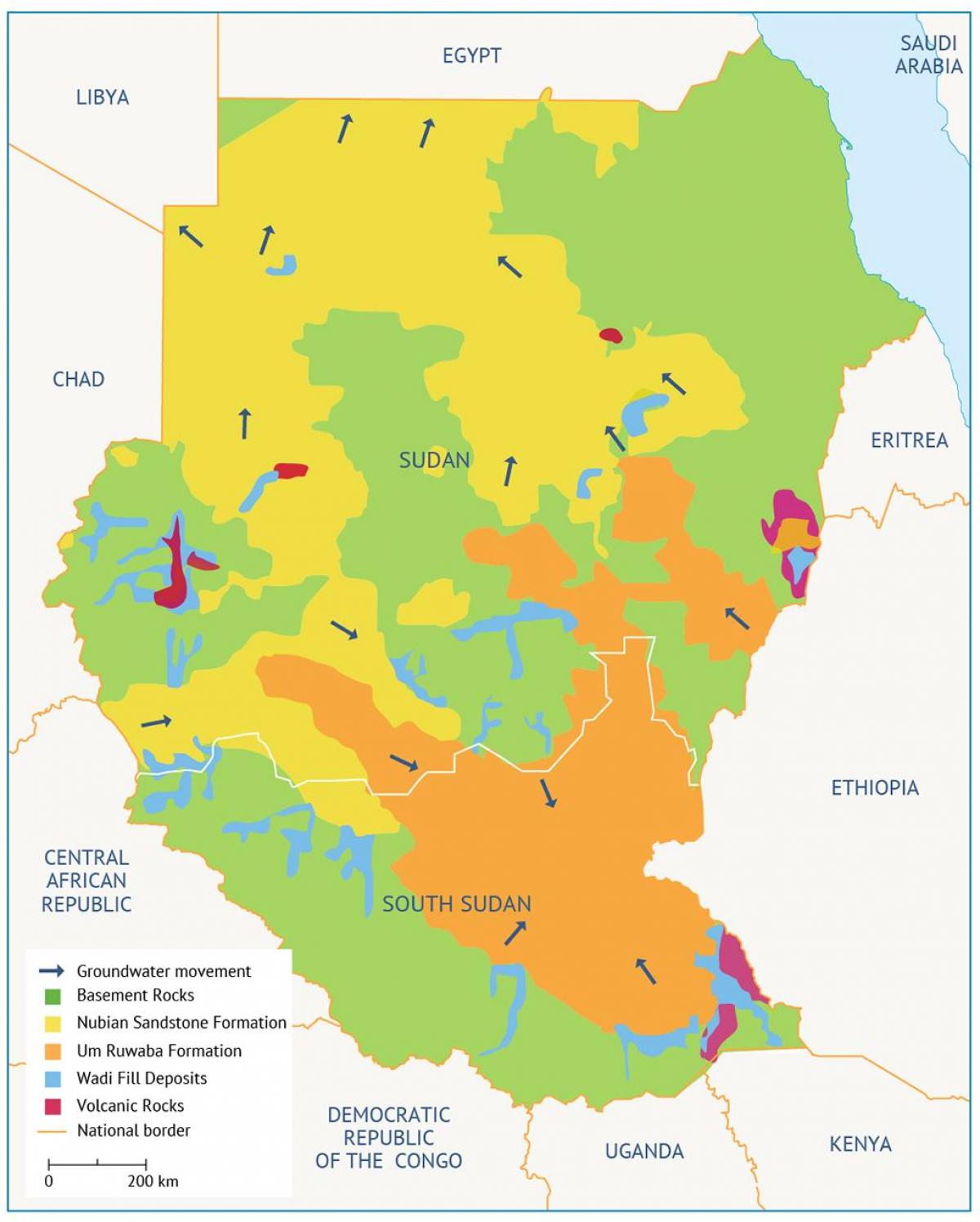 Kort over Sudan bassin 