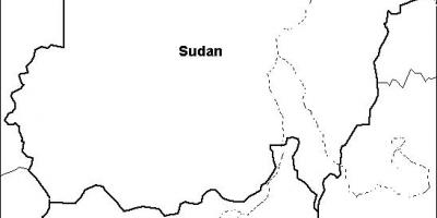 Kort over Sudan blank