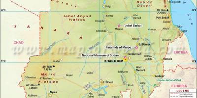 Kort over Sudan byer